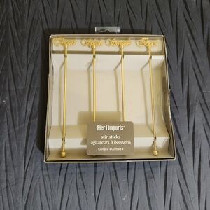 Pier 1 Gold Stir Sticks Set